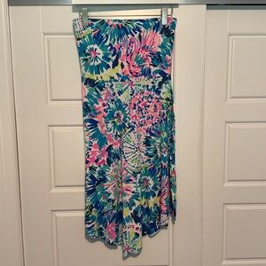 Lilly Pulitzer Strapless Loleta Dress in Multi Dive In Print, Size Medium (M)